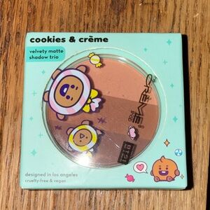 The Crème Shop Cookies & Crème Velvety Matte Shadow Trio BT21